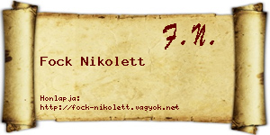 Fock Nikolett névjegykártya