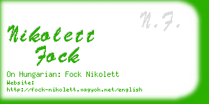 nikolett fock business card